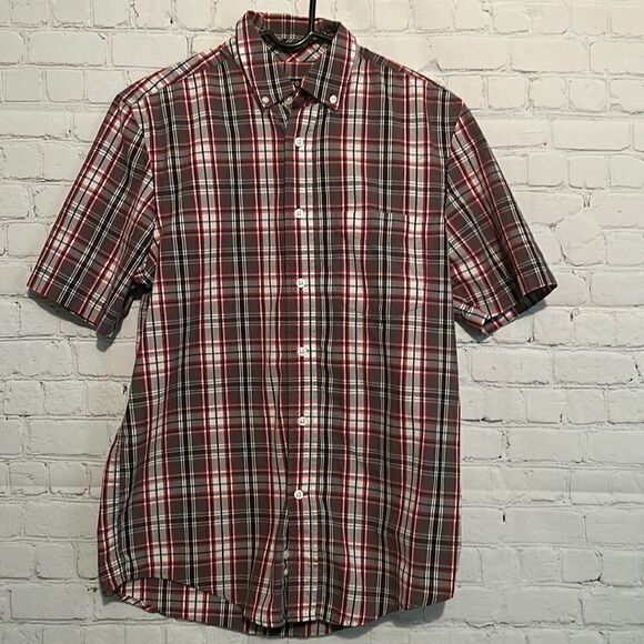 George slim plaid button up shirt Small 34-36 - Picture 1 of 2